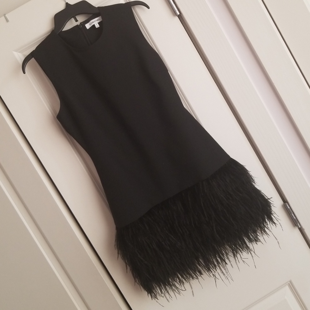 Elizabeth & James Ostrich feather dress